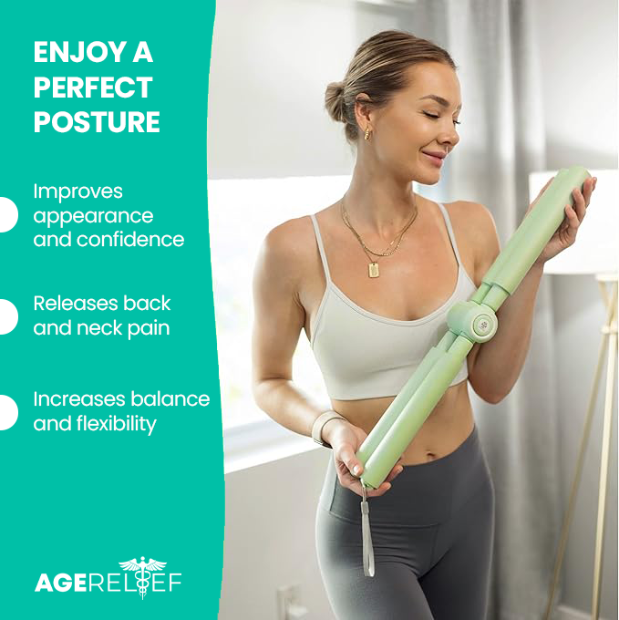 AgeRelief Back Straightener for Upper and Lower Back Pain Relief