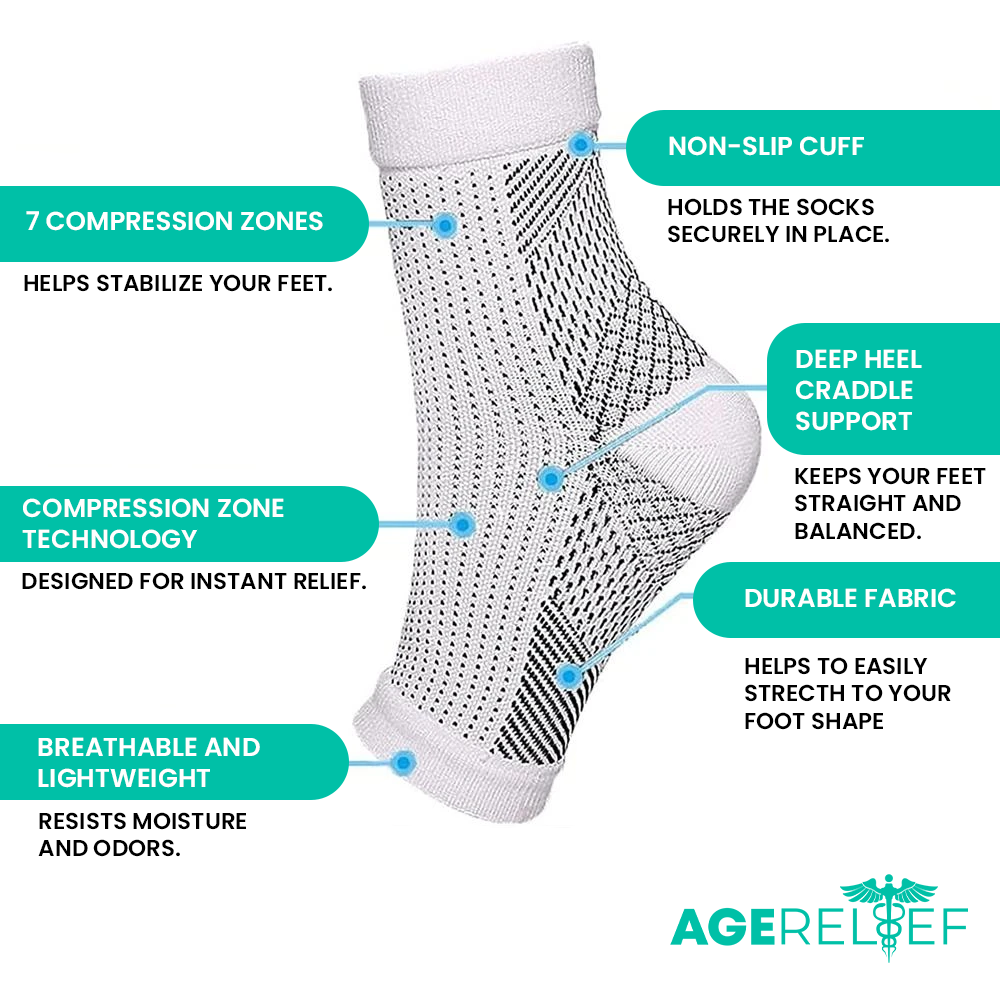AgeRelief The NeuroSocks - Instant Relief From Neuropathy & Foot Pain
