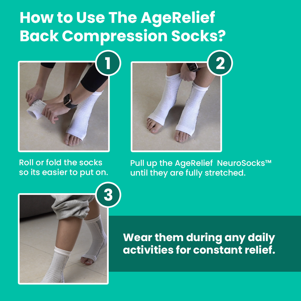 AgeRelief NeuroSocks - Instant Relief From Neuropathy & Foot Pain