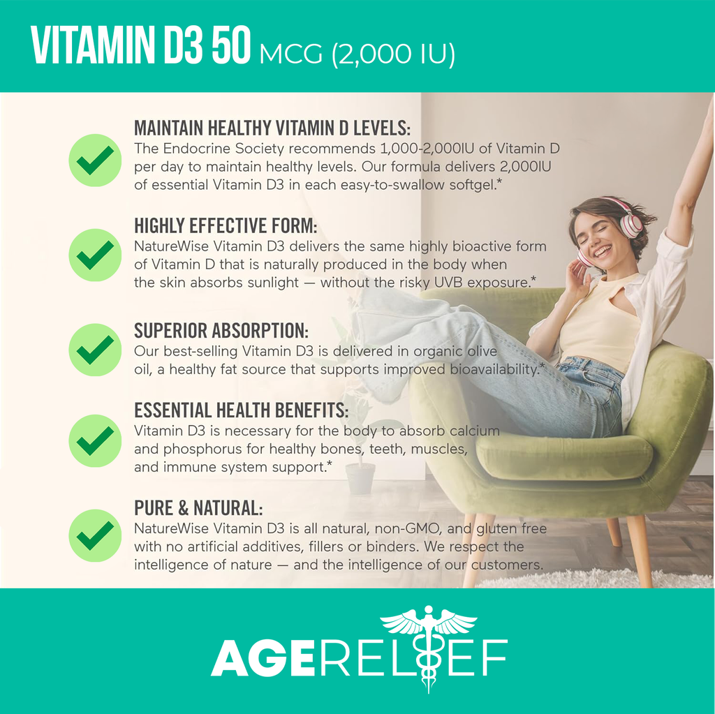 AgeRelief Vitamin D3 2000IU