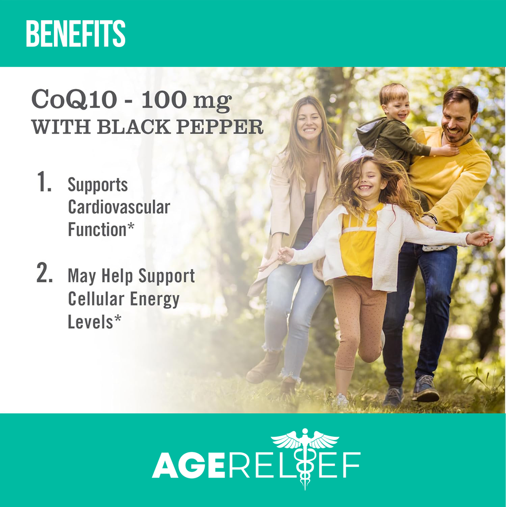 AgeRelief CoQ10 100mg Softgels