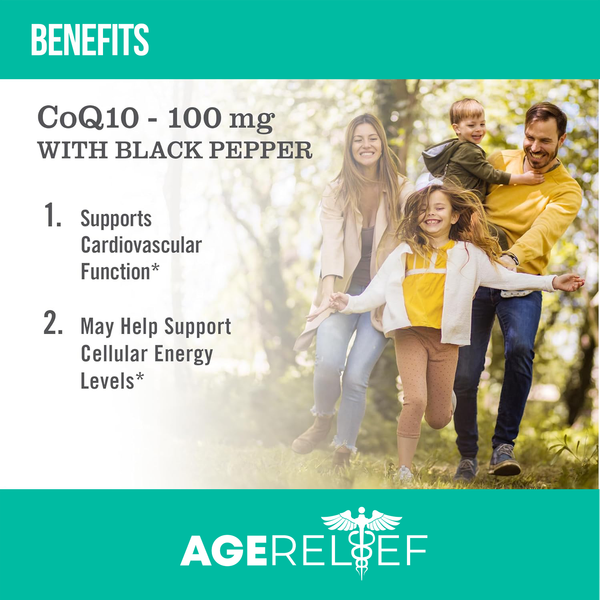 AgeRelief CoQ10 100mg Softgels