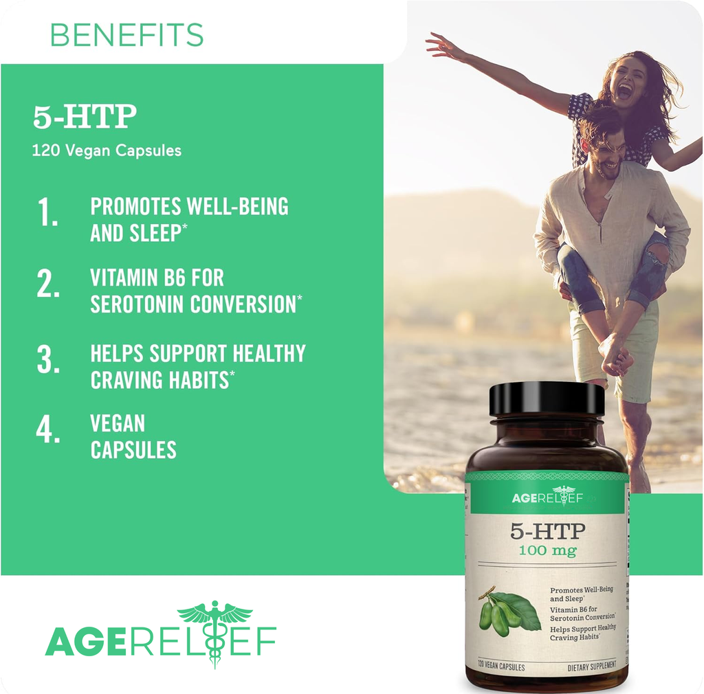 AgeRelief - 5 HTP 100mg Supplement