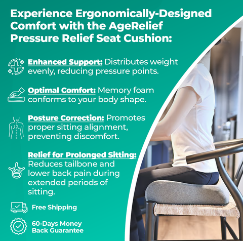 AgeRelief Pressure Relief Seat Cushion